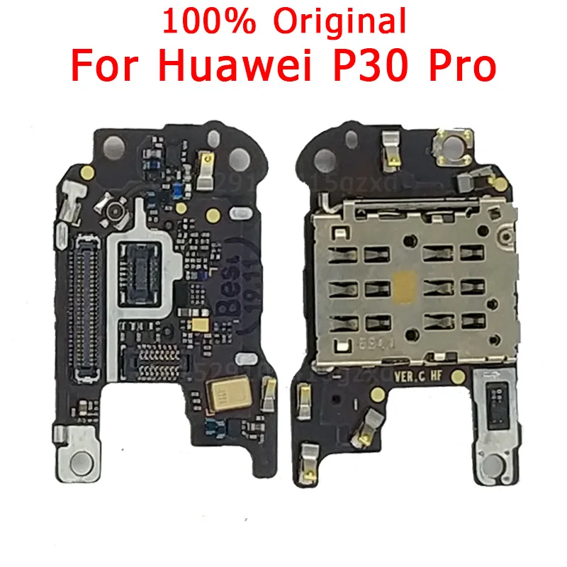 100% оригинал устройство для чтения SIM/SD карт с микрофоном гибкий кабель Huawei P30 pro