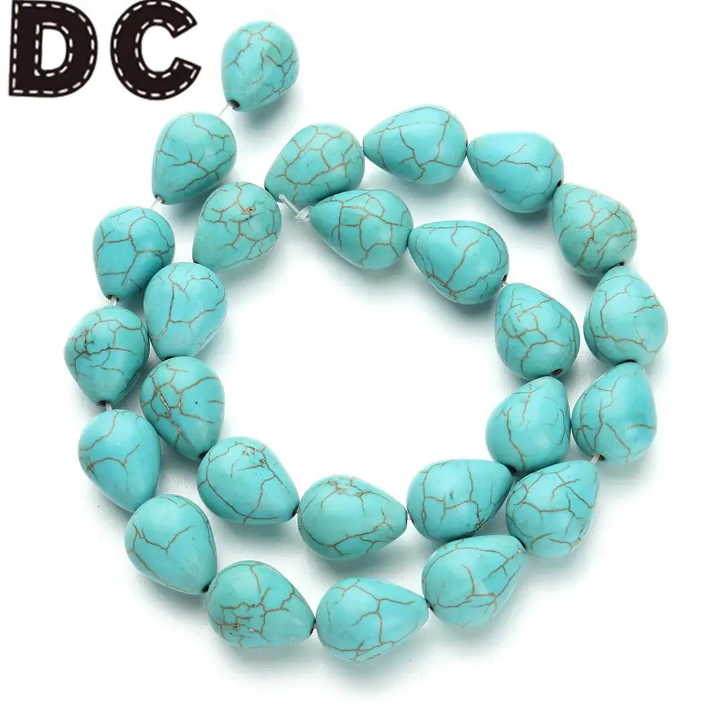 DC 1 нить 2x1 5 см капля шейпер pe синие камни бусины для женщин и мужчин DIY талисманы