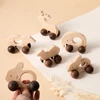 1Pc Nordic Style Baby Wooden Car Toy Maple Wood Animal Building Block Montessori Educational Toys Newborn Teething Birthday Gift 1