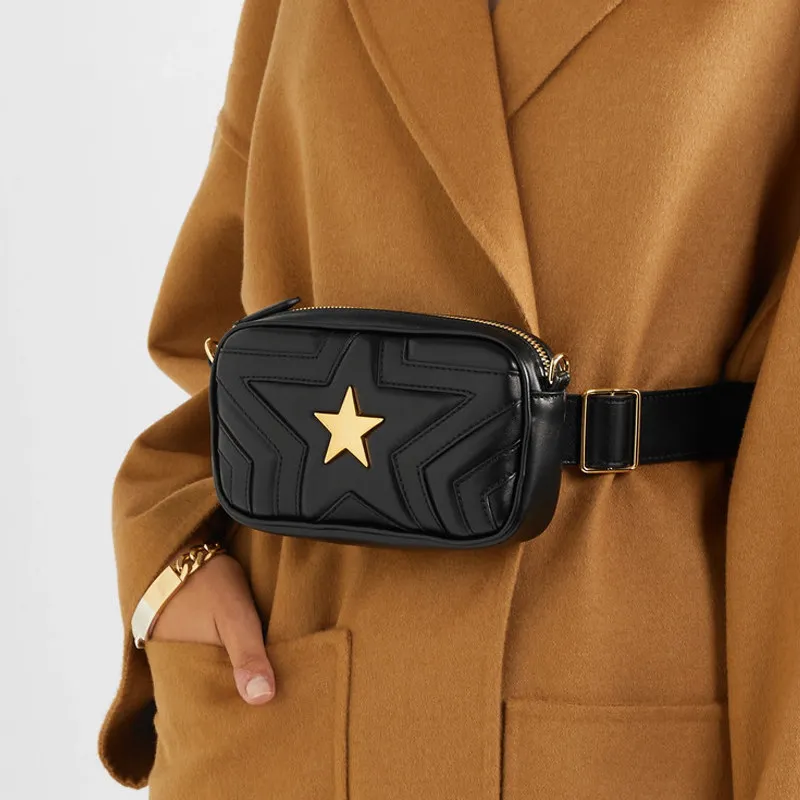 Riñonera cinturón, bolso de cintura para mujer, Bolso pequeño de cuero acolchado, de 2019, bolso de mano de hilo de alta calidad, negro, triangulación de envíos|Riñoneras| - AliExpress