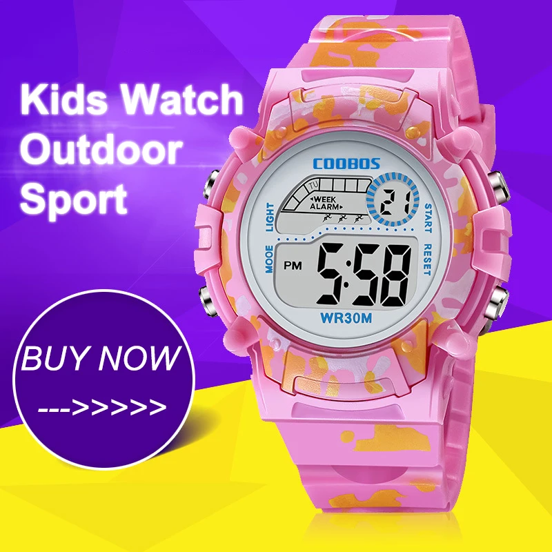 Sports Cool Boys Watches Multifunction Wristwatch Digital Camo Watch Cheap