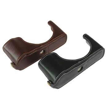 

portable Genuine Cowhide Leather Case bag cover For Panasonic DMC-LX100M2 LX100II LX100 MarkII camera shell wit Battery Opening