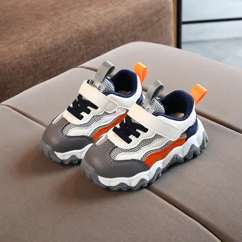 

Children's Sports Shoes New 2020 Spring Boys Girls Off White Shoes Brand Baby Toddler Leather Casual Shoes Fashion Kids Sneakers