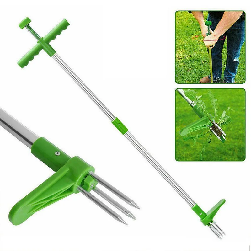 Claw Weeder Root Remover Outdoor Killer Tool Portable Garden Lawn Long Handled Aluminum Weed Puller Removable With Foot Pedal 2