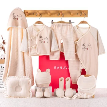 

Baby Suit Infant Clothes Newborn 15 Piece 100% Cotton Clothing set Girls Boys Shirt Pants Pillows Christmas Gift YKQ034