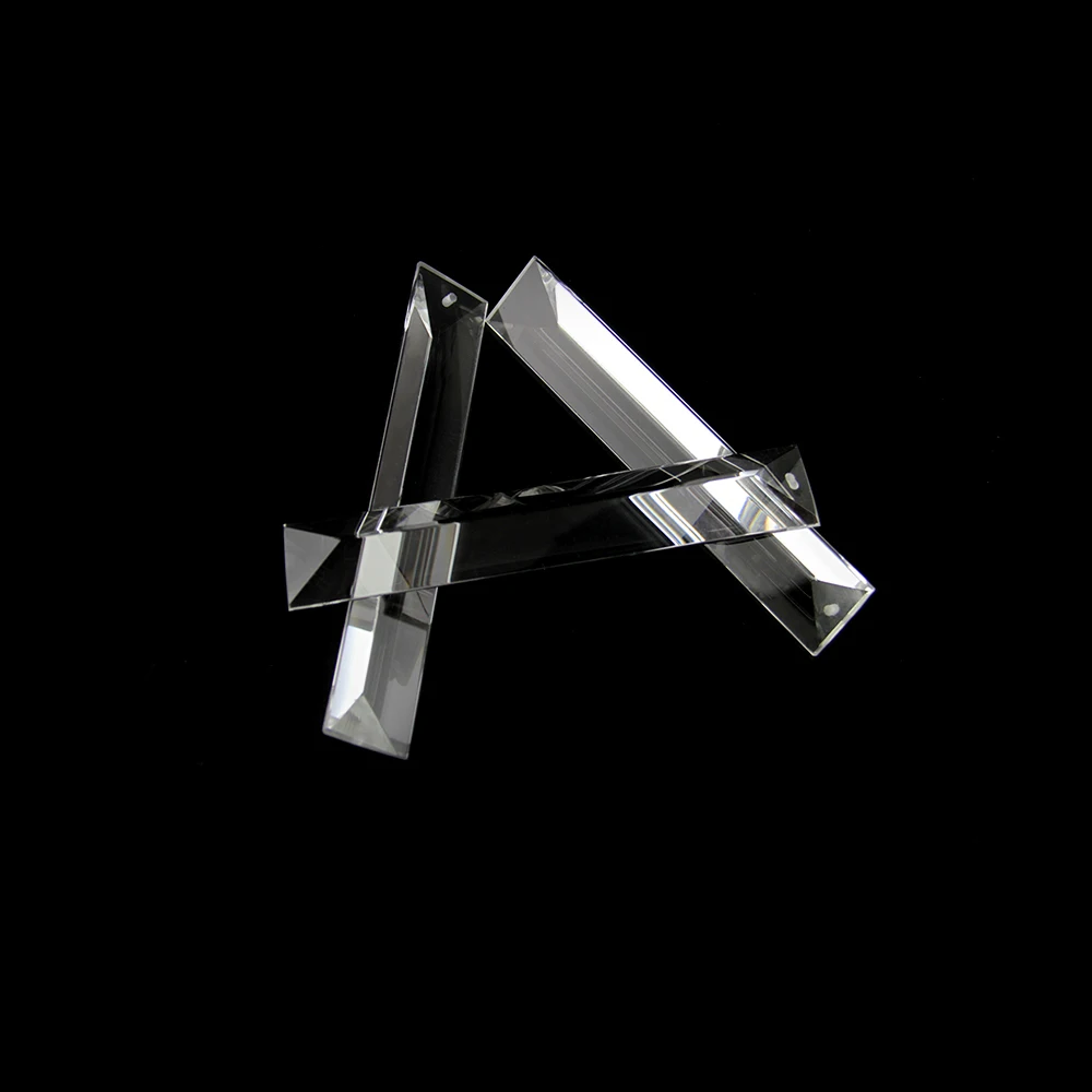Все размеры Обрезка Треугольный Кристалл прозрачная Призма в 1 отверстие стеклянные люстры Подвески части стеклянная лампа Висячие Подвески