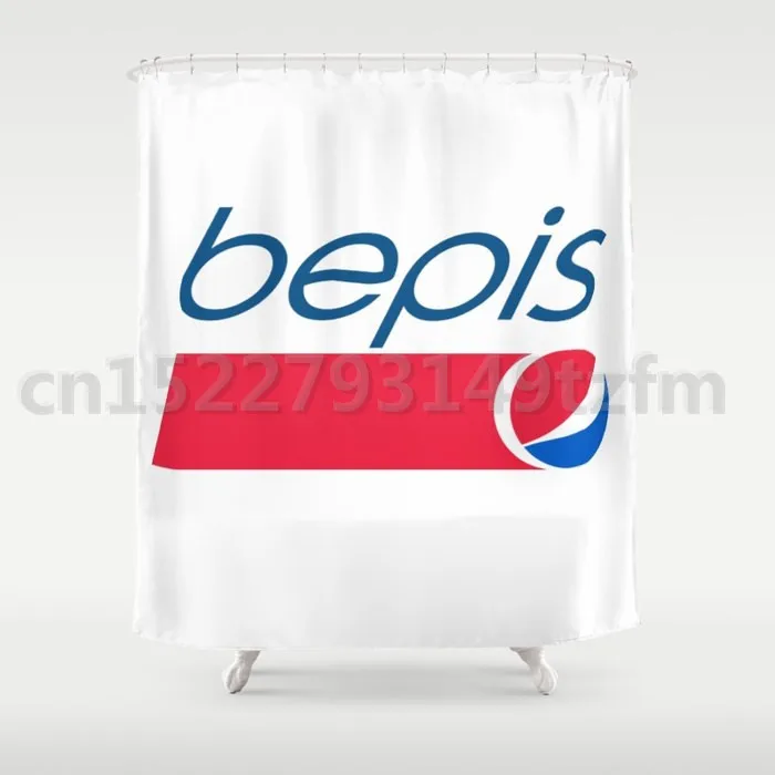 Водонепроницаемый занавеска для душа s Bepis логотип занавеска для душа печать полиэстер ткань занавеска для ванной комнаты с 12 крючками