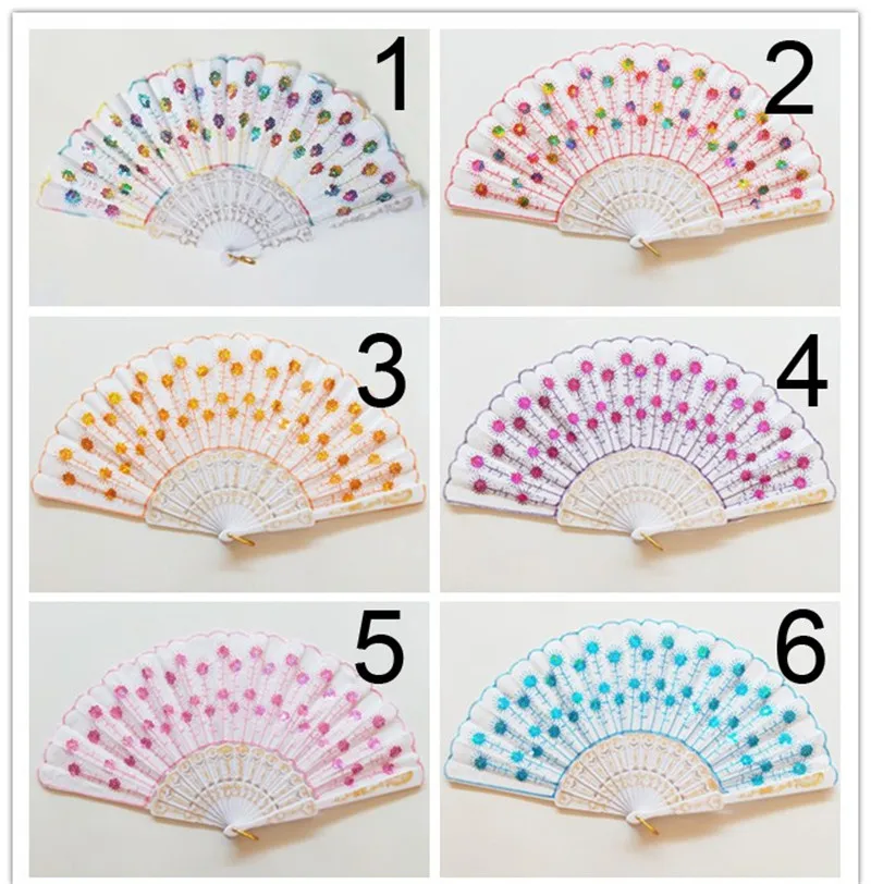 白骨白面亮片扇6colors