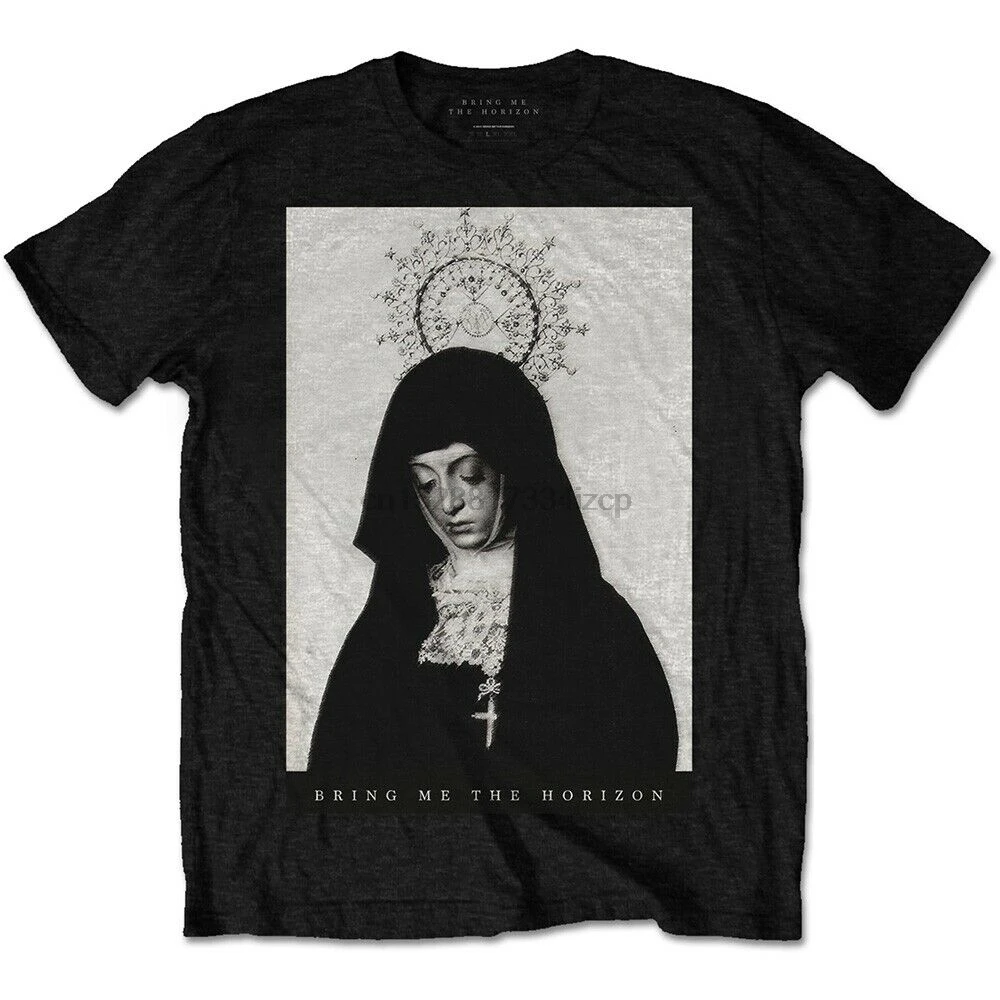 Маленькие взрослые Bring Me The Horizon Футболка-монашка Мужская черная футболка | одежда
