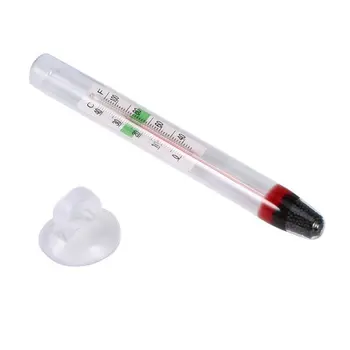 

0-44 Degree Glass Aquarium Thermometer Fish Tank Water Temperature with Sucker Fish Tank Temperature Temp Measurement Control