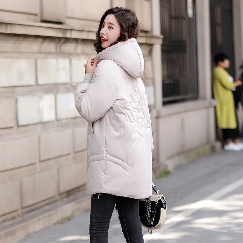 

Photo Shoot 19 New down Jacket Large Size Dress Mid-length Loose-Fit Large GIRL'S Plus-sized Increase the Fat Mm200 Catty outsid