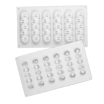 

6 Cavity Silicone Mousse Cake Mould Diy Decorating Chocolate Brownie Make Dessert Wedding Party Tool