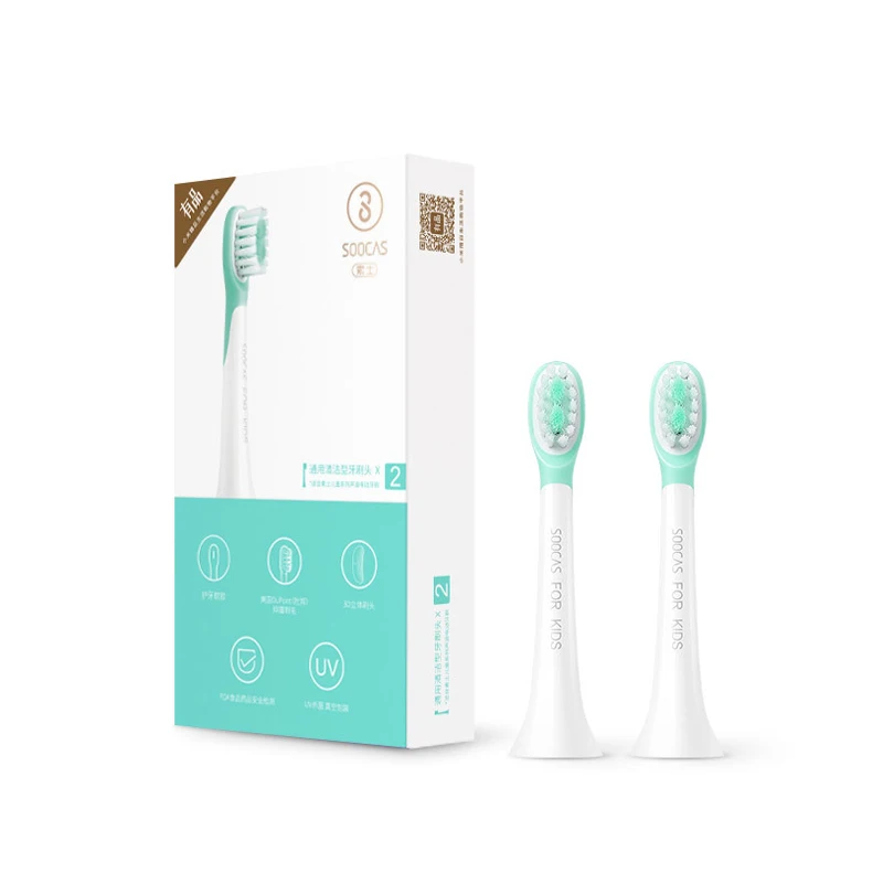SOOCAS C1 Children Electric Toothbrush Heads for youpin Replacement sonic toothbrush heads kids Cleaning soft brush head 2pcs SOOCAS C1 Children Electric Toothbrush Heads for youpin Replacement sonic toothbrush heads kids Cleaning soft brush head 2pcs