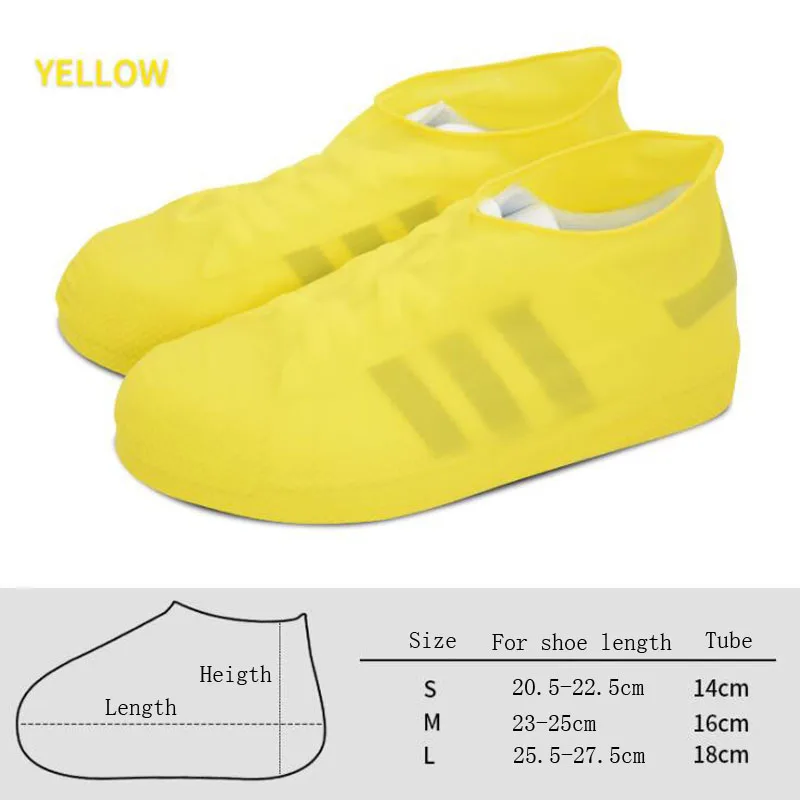 Уличные водонепроницаемые бахилы непромокаемые водонепроницаемые утолщенные нескользящие покрытие для ног прочные уличные непромокаемые походные ботинки - Цвет: Yellow