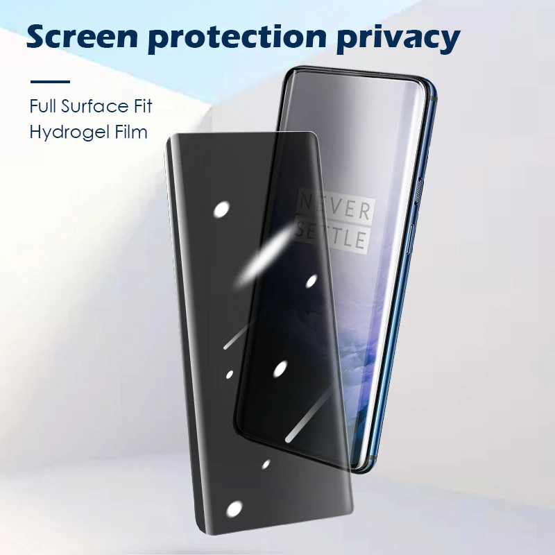 privacy Hydrogel film for oneplus 7 8 9 pro screen protector anty spy