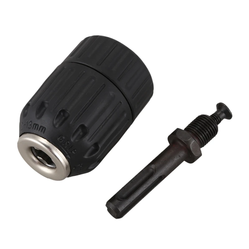 

2-13mm Capacity 1/2-20 UNF Mount SDS Plus Shank Keyless Drill Chuck Black