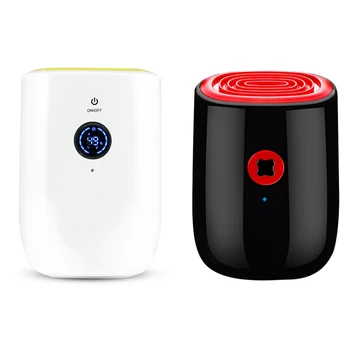 

2 Pcs 800Ml Electric Air Dehumidifier Air Dryer Moisture Absorber Mini Household Dehumidifier Portable Cleaning Device, Us Plug