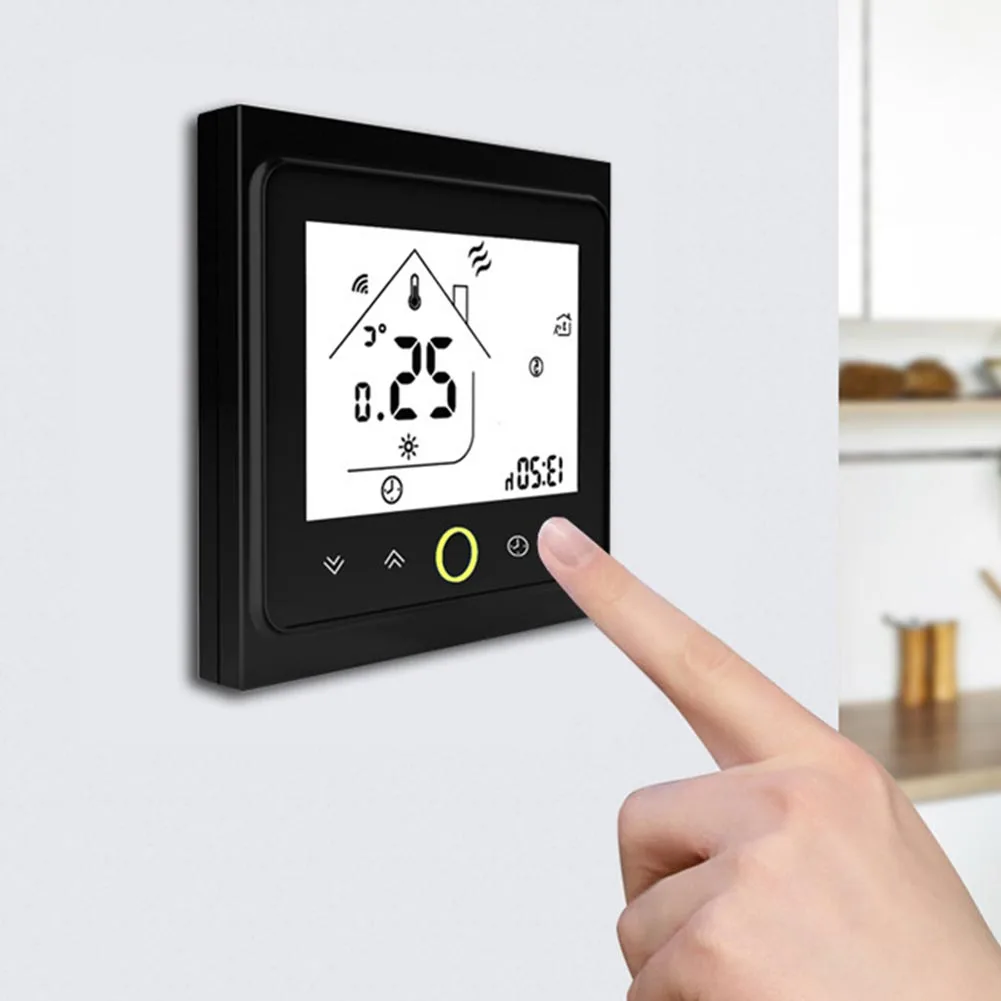 Водонагреватель с сенсорным управлением голосовое зондирование wifi Подсветка ЖК-экрана бытовой термостат умный кондиционер для Google Home - Цвет: 6