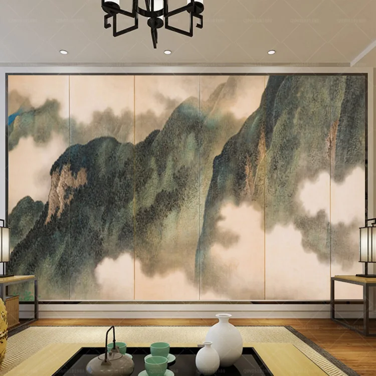 

Ukiyo-E Landscape Abstract Traditional Chinese Painting liu qu Screen Decorative Painting Core High-definition Material Photo Ga