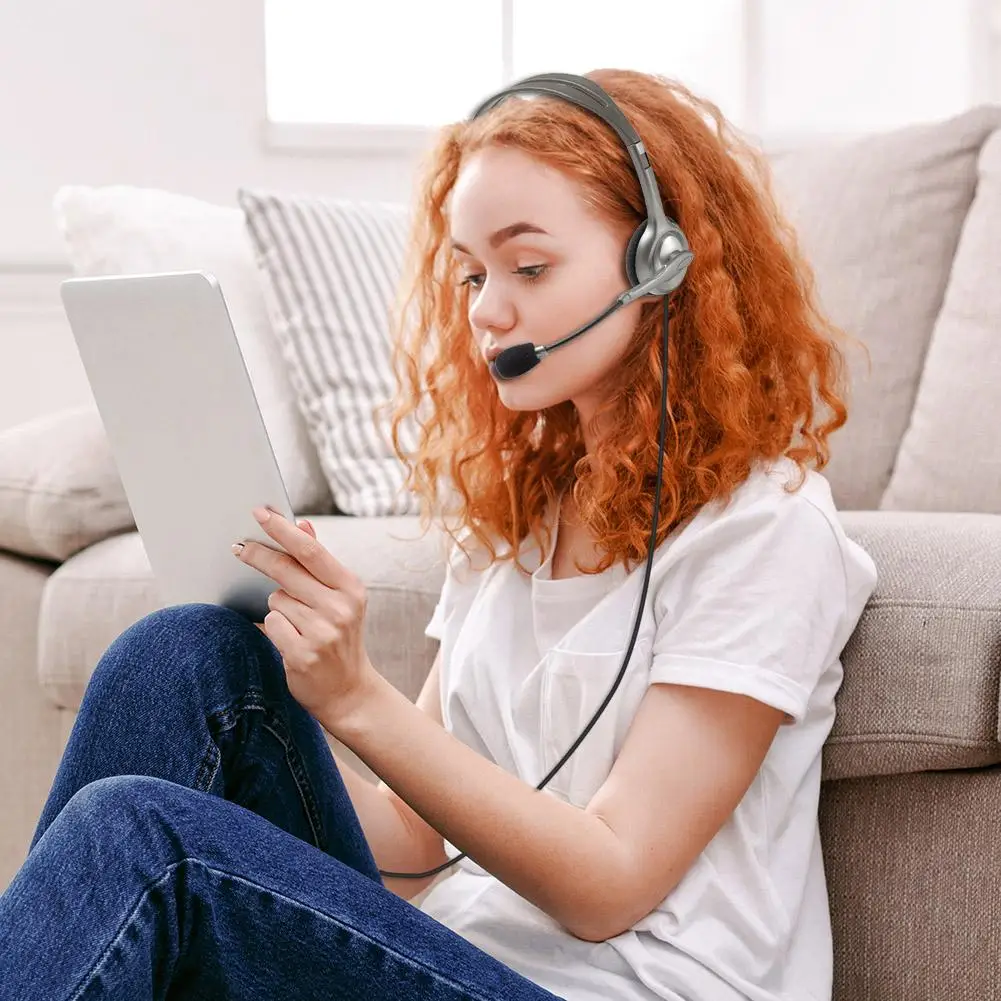Стереогарнитура Logitech H110/H111 с микрофоном проводные наушники 3 5 мм для ПК гарнитура