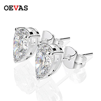 

OEVAS 5*8mm Waterdrop AAAAA+ Zircon 925 Sterling Silver Trendy Engagement Stud Earrings for Women wedding Fine Jewelry Bijoux
