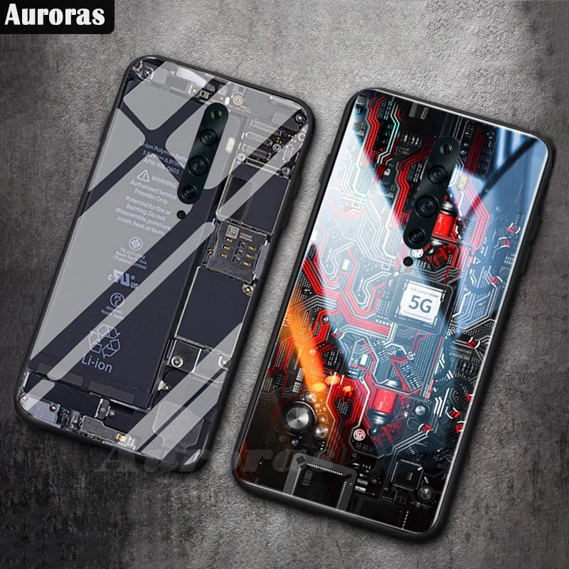 Auroras для OPPO Reno 2Z чехол Explorer окрашенное закаленное стекло силиконовый защитный 2F