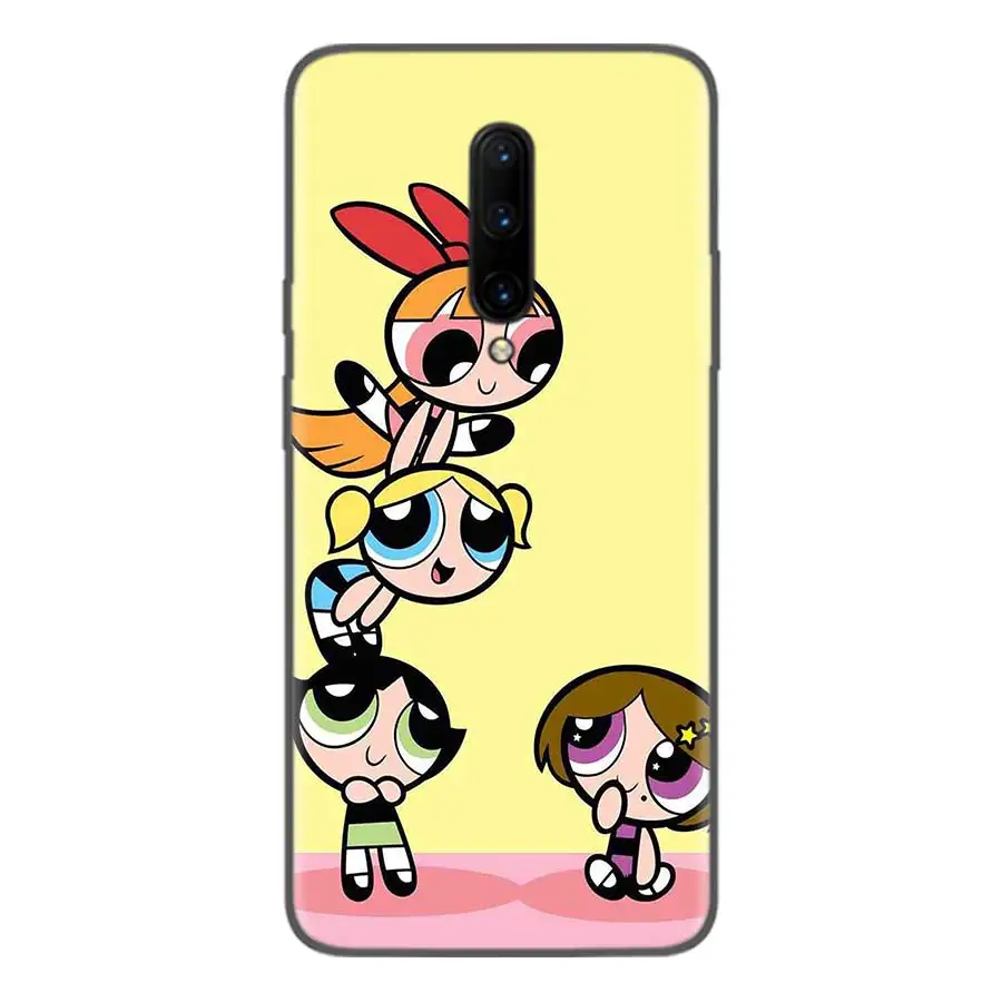 Черный чехол Powerpuff Girls для Oneplus 7Pro 1+ 7 Pro 6 6T 5 5T 3T художественный подарок узорчатый мягкий чехол для телефона