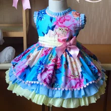 2019new поступления испанская детская одежда из хлопка, для девочек; высокое качество дворец платье принцессы в стиле «Лолита» платье на день рождения для малыша рождественское платье