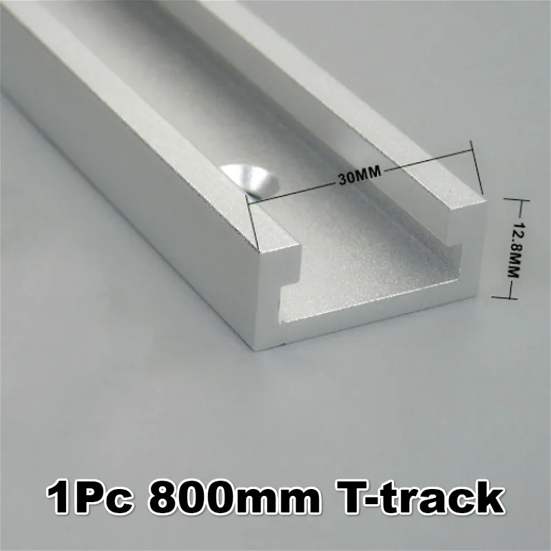 1Pc 800mm T-track Aluminium alloy T-tracks Slot Miter Track And Miter Bar Slider Table Saw Miter Gauge Rod Woodworking Tools DIY - Цвет: 1Pc 800mm T-track