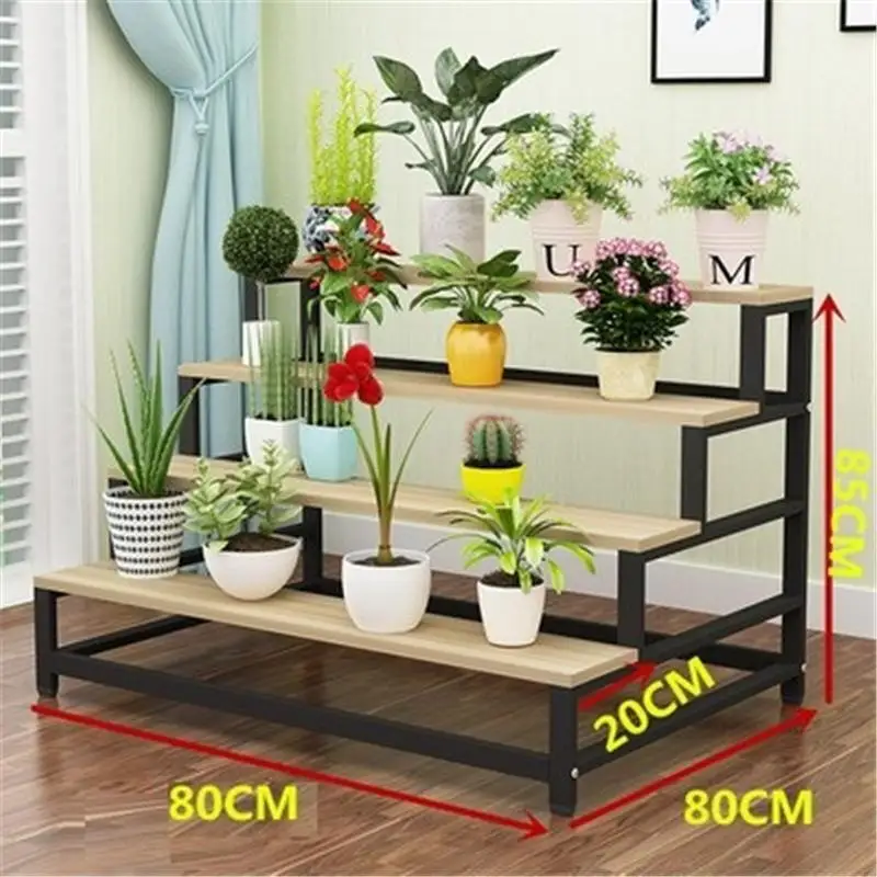 MODEL I Деревянный плантенстандард Варанда Etagere Планте горшок садовые полки для плантенреккен балкон полка Стеллаж открытый цветок завод Стенд - Цвет: MODEL I