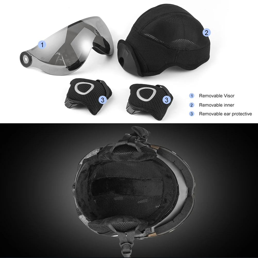 Skup Kask narciarski Winter Snow Snowboard narciarstwo hełm ochronny ochrona sportowa czapka z gogle Visor