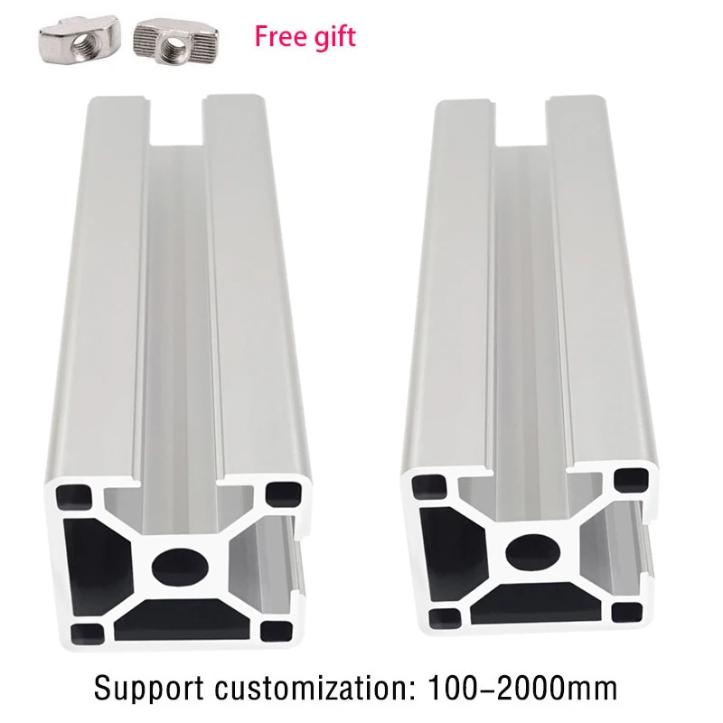 

2pcs 3030 N2 Aluminum Profile Anodized Linear Guides 100 200 300 400 500 600 800 1000mm Extrusion Frame For CNC 3D Printer Parts