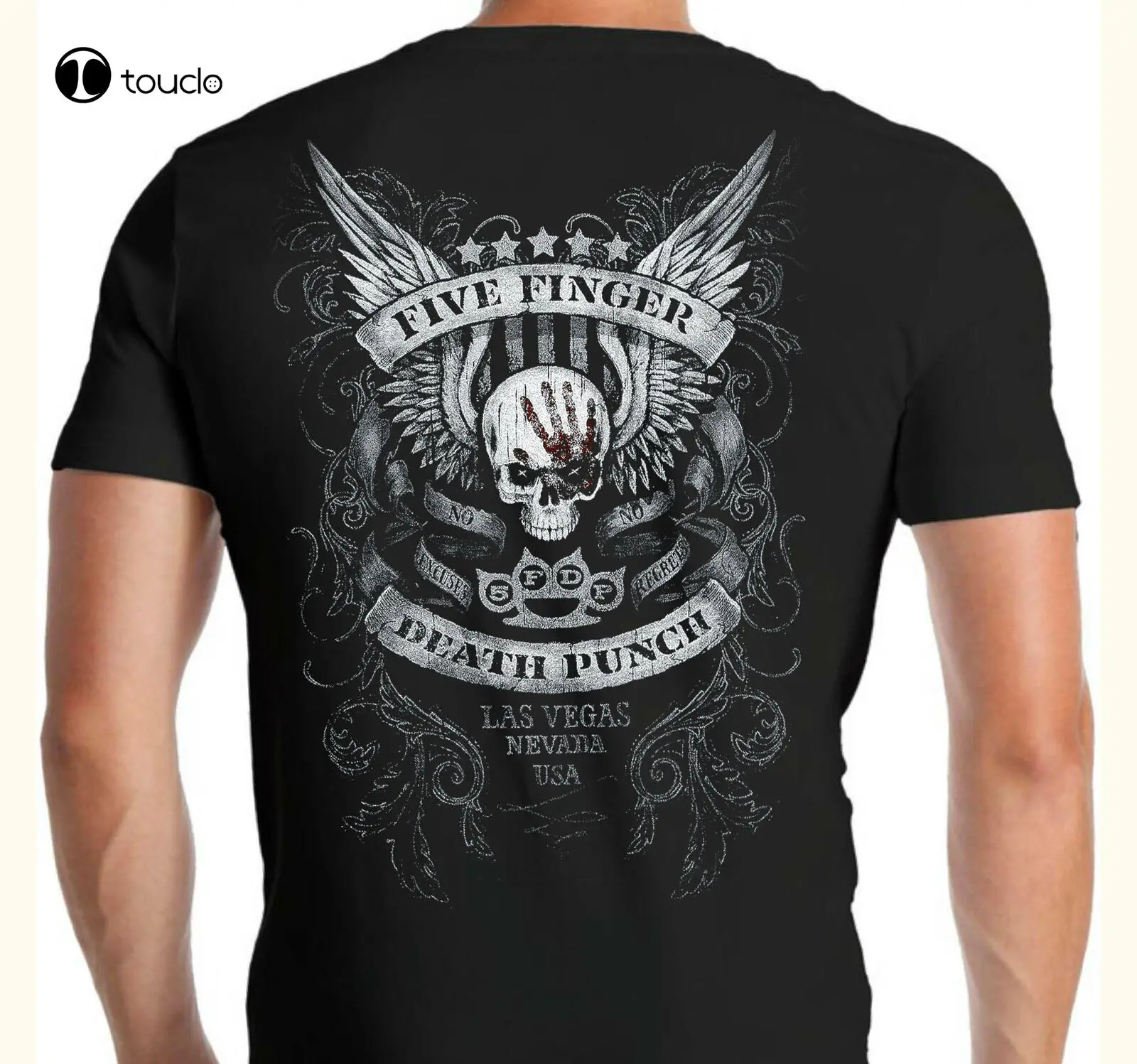 Новинка футболка с надписью Five-Finger-Death-Punch Backside 5Fdp Ffdp рок-группа Подарочная