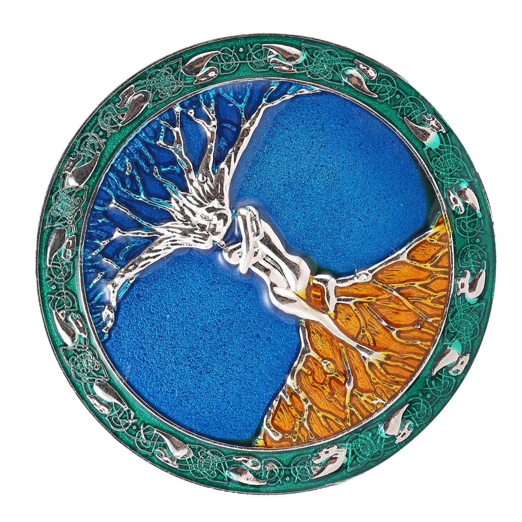 8cm Round Men's Tree Of Life Roots Branches Belt Buckle Greek Myth Buckles