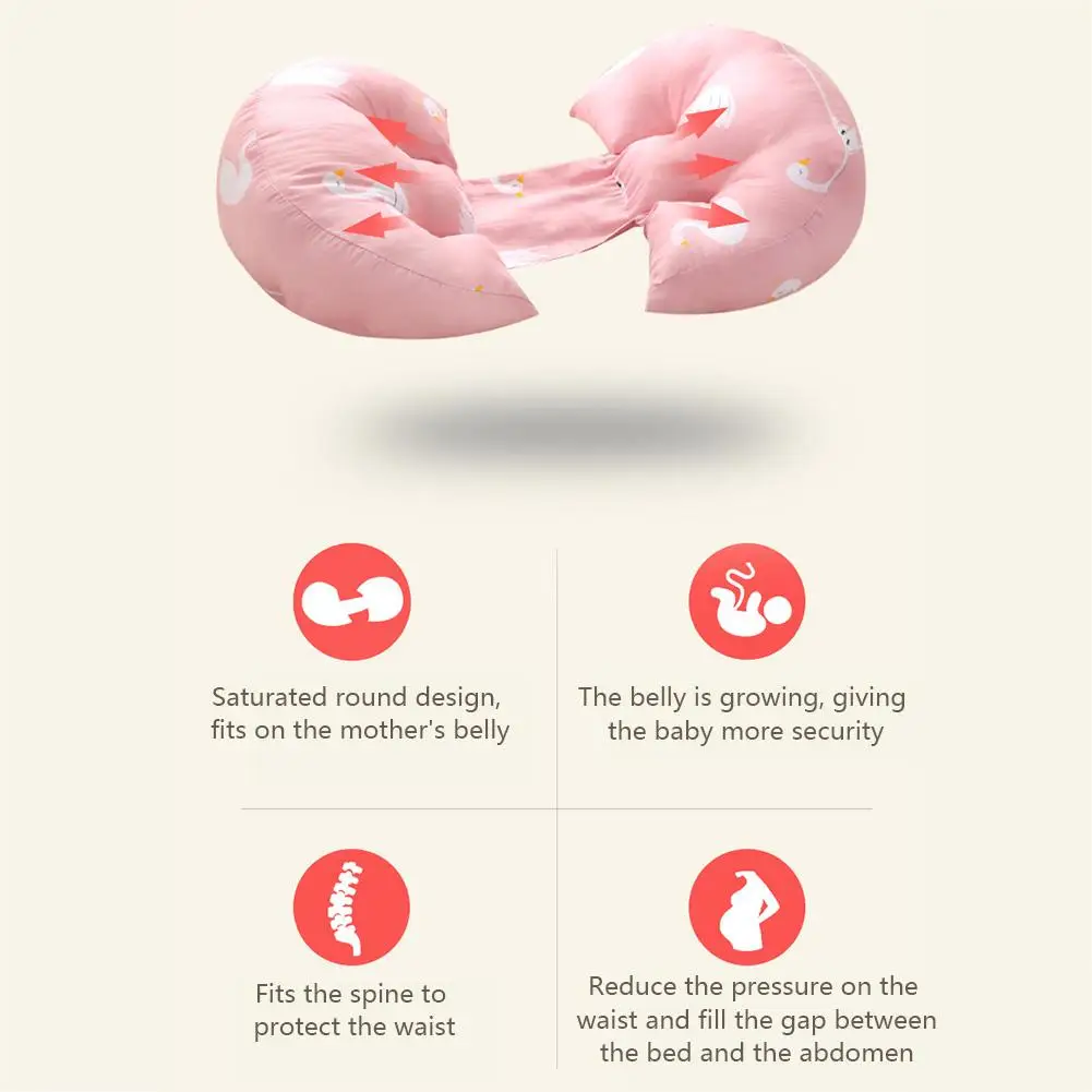 U-образная Подушка для беременных женщин, подушка для поддержки живота, боковые спальные подушки для беременных, подушки для тела для беременных, хлопковая поясная подушка