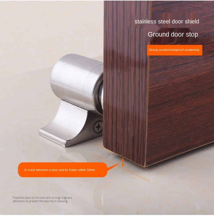 Butée de porte magnétique Butée de Porte en Acier Inoxydable 2 Pièces