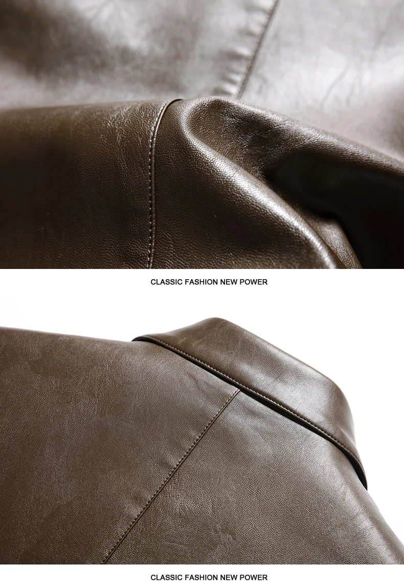 Г. nueva chaqueta de cuero de motocicleta de alta calidad para hombre cuello vuelto abrigos casuales primaver hombres chaqueta