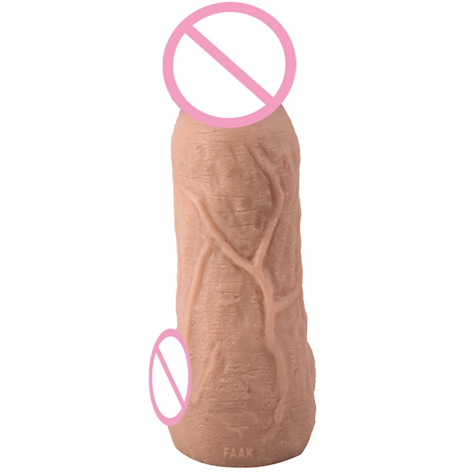 FAAK Thick Huge Dildo Extreme Big Realistic Dick LifeLike Peanut Coarse Texture Penis Sex Product for Women Vagina Stimulation