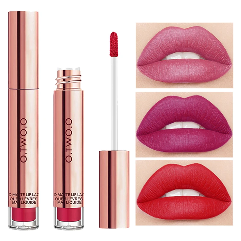 

Matte Lip Plumper Lip Gloss Makeup Waterproof Liquid Lipstick Long Lasting Lip Tint Matte Lipgloss O.TWO.O Brand Cosmetics