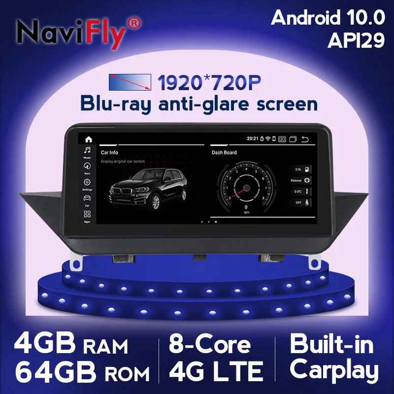 NaviFly 10 25 дюймов DSP 4G LTE Автомобильный мультимедийный плеер для BMW X1 E84 2009 2015 iDrive GPS