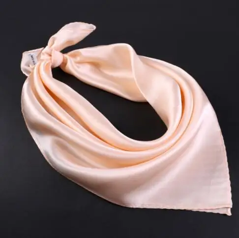 Натуральный квадратный шелковый шарф для женщин Шелк Шали Обертывания для дам сплошной шейный платок натуральный шелковый шарф Платки женские шарфы