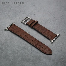 Aliexpress - Brown Crocodile Leather Watchband for Apple Watch 6 5 4 SE Band Leather Bracelet 42mm 38mm Strap For iwatch Series 3/2/1 Band