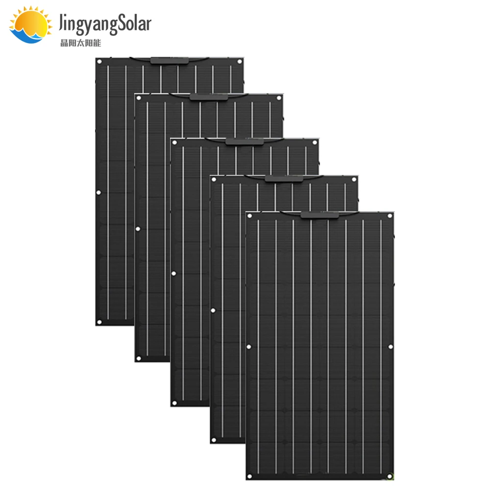 JingyangSolar солнечная батарея 500 Вт ETFE полугибкая панель цена для RV Морской лодки
