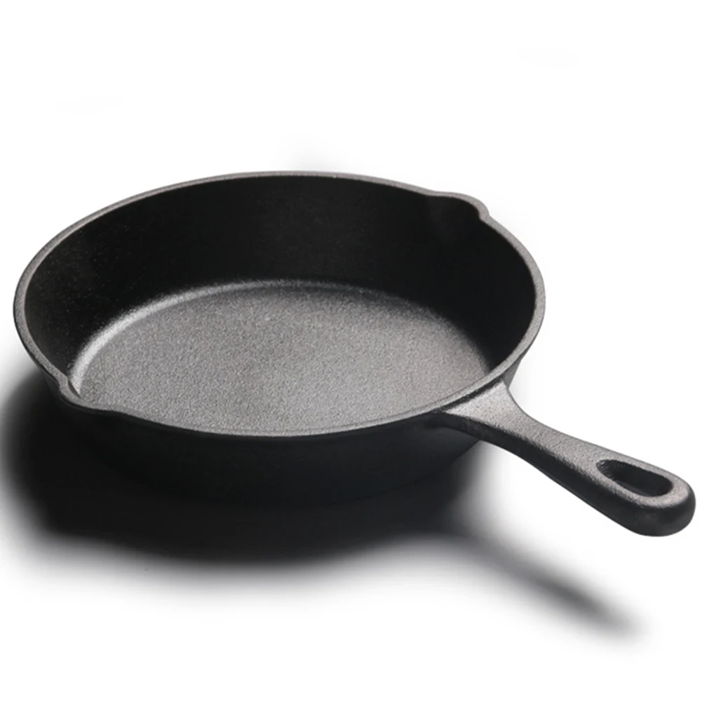 Cast Iron Skillet Non-stick Frying Pan Cooking Pot Restaurant Chef Cookware