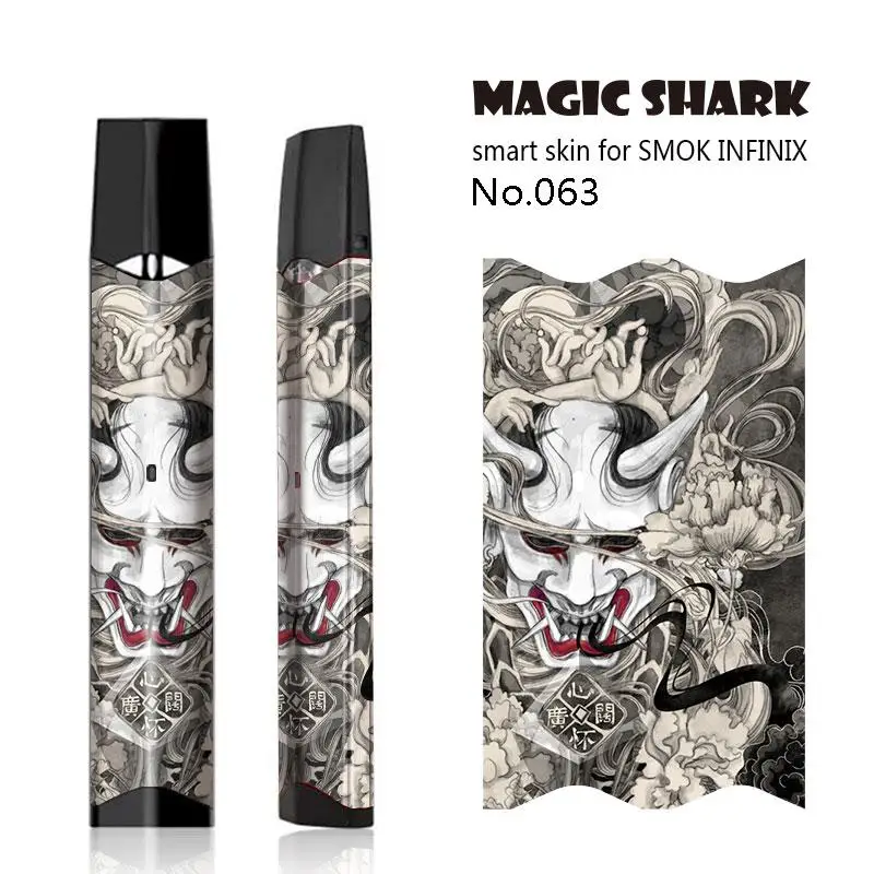 Magic Shark Boom Money Venum флаг США Бэтмен злой ПВХ Bumpy стикер пленка кожаный чехол для Smok Infinix 051-062 - Цвет: 063