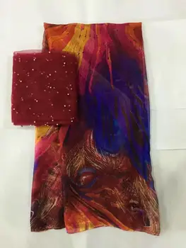 

5+2yards! most beautiful Silk lace Fabric Satin For Dress new arrival African silk velvet fabric good quality for gold LXE032705