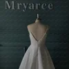 Mryarce Simple Elegant Jacquard Wedding Dress V Neck A Line Bridal Gowns With Pockets 4