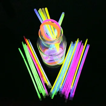 

10pcs 20cm Luminous Stick Glow in the Dark DIY Fluorescent Bracelet Necklace Crafts Kids Birthday Favors Glow Party Supplies