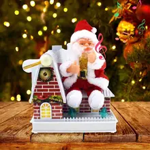 Рождественская электрическая танцевальная Музыкальная кукла Санта-Клауса, рождественский подарок для детей, рождественские украшения для дома, интересный нежный