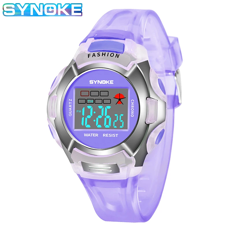 

SYNOKE Kids Watches Children Waterproof Wristwatch LED Digital Watch For Kids Girls Children Sports Watches Colorful Clock NEW